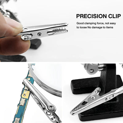 Welding Clip Magnifier with LED Light and Stainless Steel Durability - Smarsty