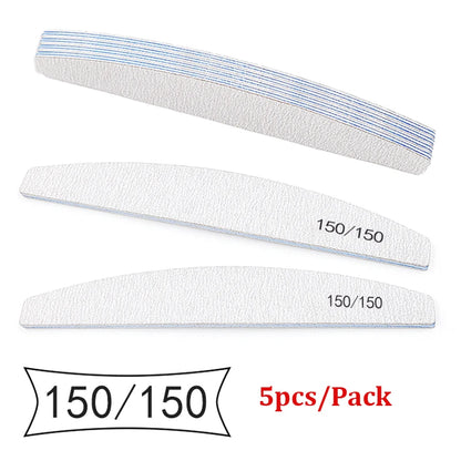 5Pcs Nail File Set with Colorful Grit Options - Smarsty
