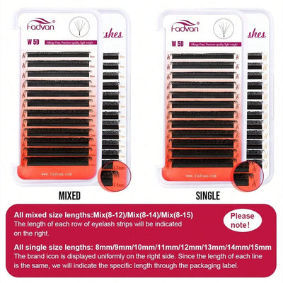 FADVAN 5D W Shape Faux Mink Eyelash Extensions - Smarsty