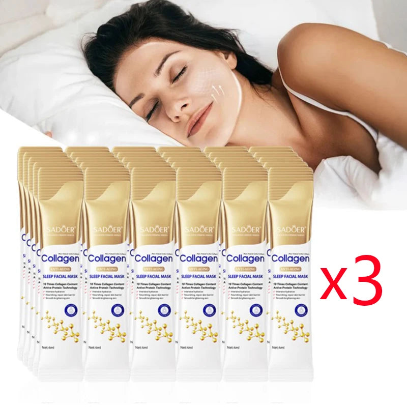 SADOER 30pcs Collagen Sleeping Facial Masks for Hydration and Brightening - Smarsty