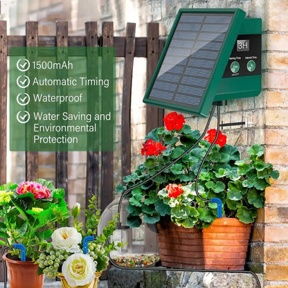 Solar Powered Automatic Drip Irrigation System for Gardens - Smarsty
