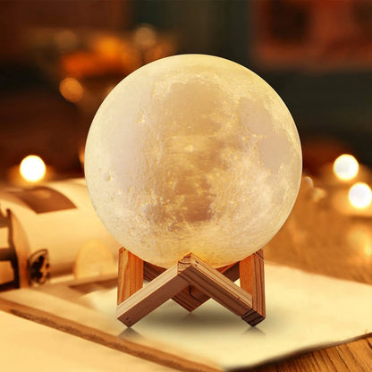 Battery Powered 8cm Moon Lamp LED Night Light - Smarsty