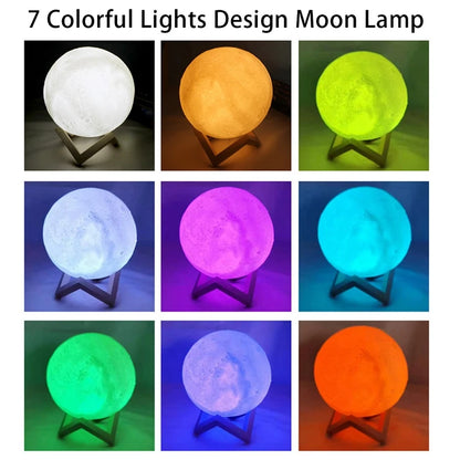 Battery Powered 8cm Moon Lamp LED Night Light - Smarsty