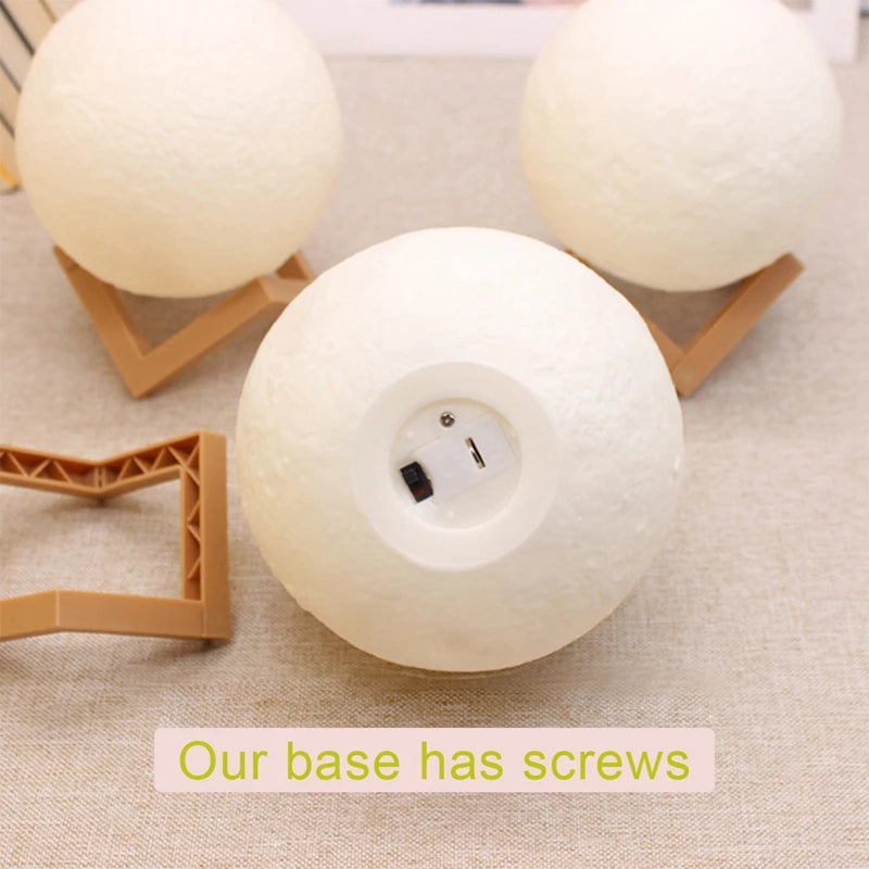 Battery Powered 8cm Moon Lamp LED Night Light - Smarsty