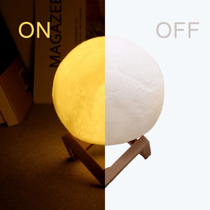 Battery Powered 8cm Moon Lamp LED Night Light - Smarsty