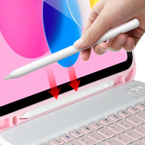 Keyboard Case For iPad 10th Gen 2022 10.9inch,Detachable Bluetooth Keyboard Cover For iPad 11 11inch A16 2025 With Pencil Holder