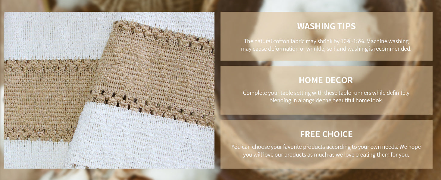 Boho Farmhouse Linen Table Runner with Tassels - Smarsty