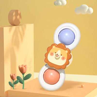 3 in 1 Suction Cups Spinning Top Toy For Baby Game Infant Teether Relief Stress Educational Rotating Rattle Bath Toys For Kids - Smarsty