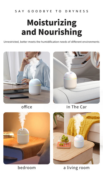 270ML Cool Mist Aroma Diffuser with LED Light - Smarsty