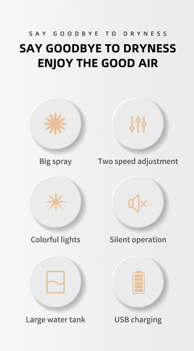 270ML Cool Mist Aroma Diffuser with LED Light - Smarsty