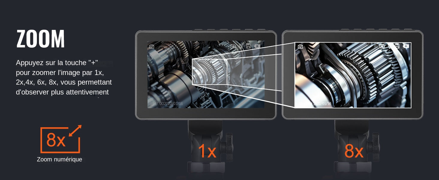 SucceBuy Articulating Borescope Camera with Light Two-way Articulated Endoscope Inspection with 6.4mm Tiny Lens 5" 1080P Screen