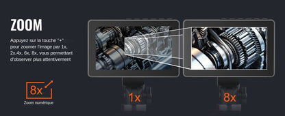 SucceBuy Articulating Borescope Camera with Light Two-way Articulated Endoscope Inspection with 6.4mm Tiny Lens 5" 1080P Screen