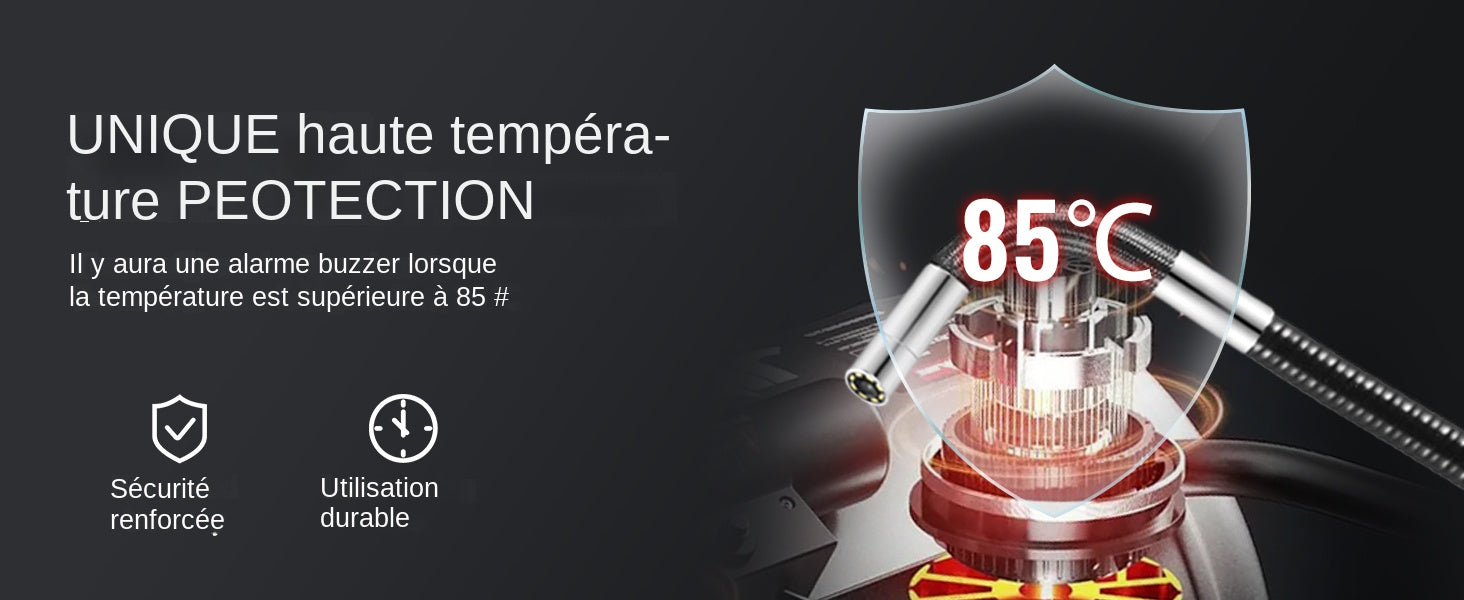 SucceBuy Articulating Borescope Camera with Light Two-way Articulated Endoscope Inspection with 6.4mm Tiny Lens 5" 1080P Screen