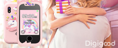 Kids Smart Phone Girls Toy: Christmas Birthday Gifts for Girls Age 3-10 - Working Real Play Cell Phone - Toddler Toy Learning Ph