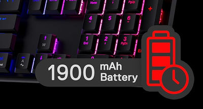 Redragon K618 Horus Wireless RGB Mechanical Keyboard, Bluetooth/2.4Ghz/Wired Tri-Mode Low Profile Gaming Keyboards - Smarsty
