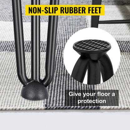SucceBuy 4Pcs Metal Table Legs 16-40 Inch 3-Rod Hairpin Furniture Legs DIY Home Bench Dining Desk End Coffee Table Feet
