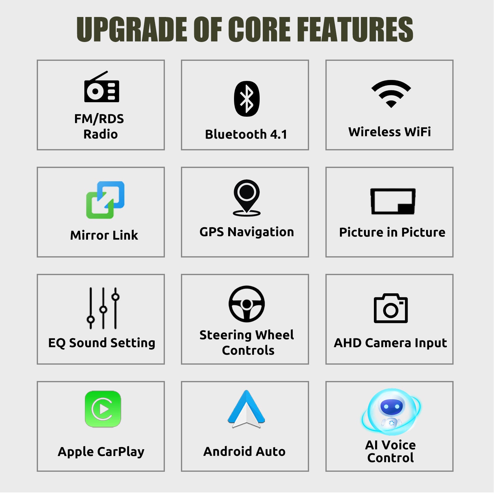 Android Car Stereo With Wireless Carplay GPS Navigation - Smarsty