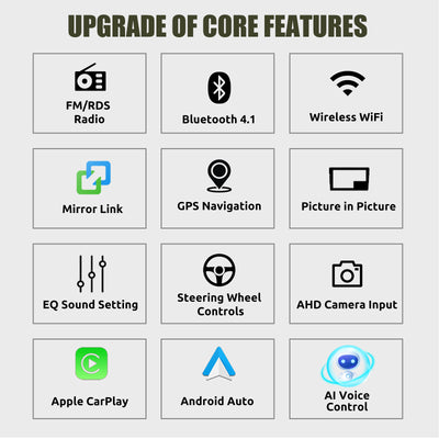 Android Car Stereo With Wireless Carplay GPS Navigation - Smarsty
