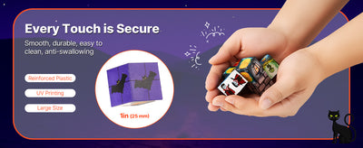 SucceBuy 100PCS Magnetic Blocks Cemetery Zombies Set Magnetic Building Cubes Construction Stacking Toys for Kids Birthday Gift