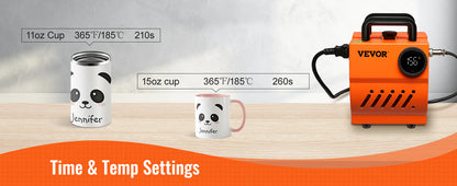 SucceBuy 11oz-15oz Mug Heat Press Mini Gift Ceramic Cup Presser Tumbler DIY Handheld Sublimation Blanks Auto Printing Machine
