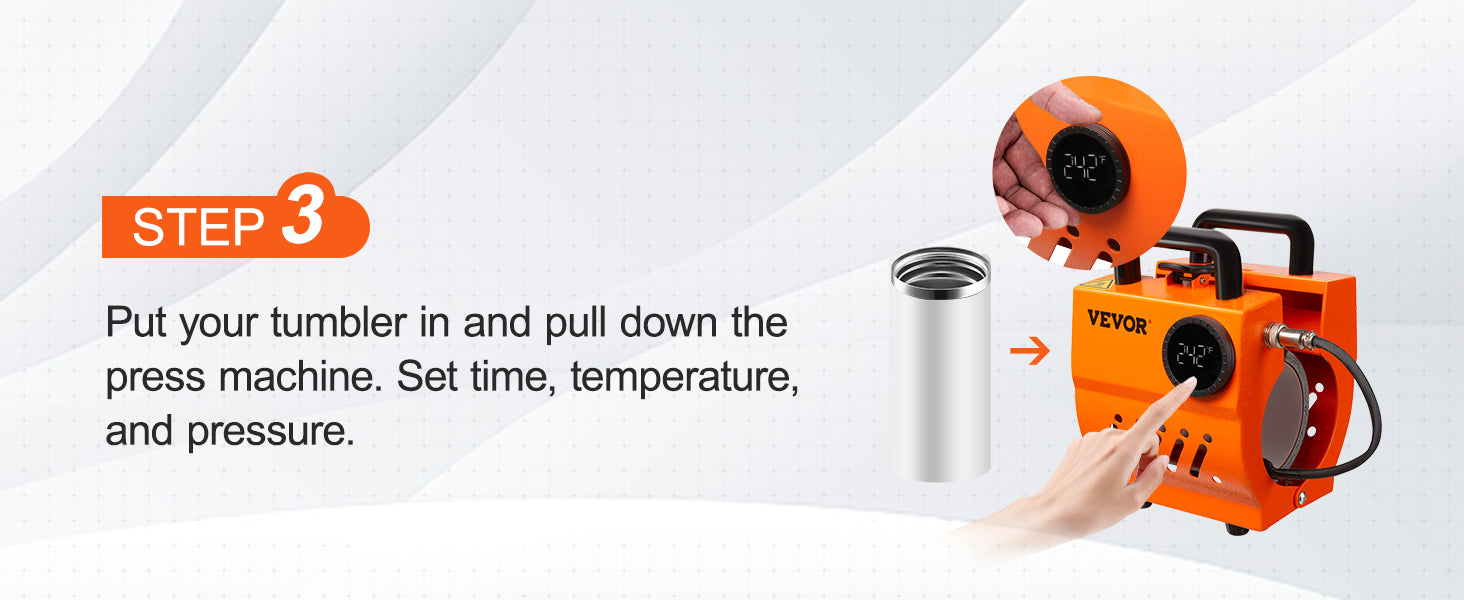 SucceBuy 11oz-15oz Mug Heat Press Mini Gift Ceramic Cup Presser Tumbler DIY Handheld Sublimation Blanks Auto Printing Machine