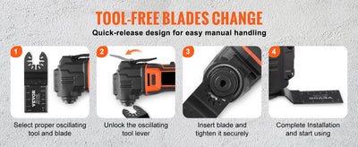 SucceBuy 30PCS Multi Tool Blades Kits Universal Release Oscillating Multi-Function Renovator Saw Blades for Dewalt Craftsman