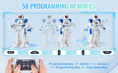 SucceBuy RC Robot Action Walking Singing Dancing Figure Gesture Sensor Toys for Age 3+ Kids Boys Girls Birthday Gift Present