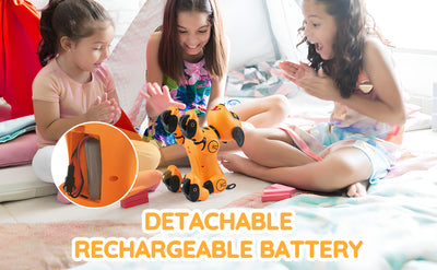 SucceBuy Remote Control Robot Dog Toy Dog Programmable Smart Interactive Robotic Pet for Kids Singing Dancing RC Stunt Toy
