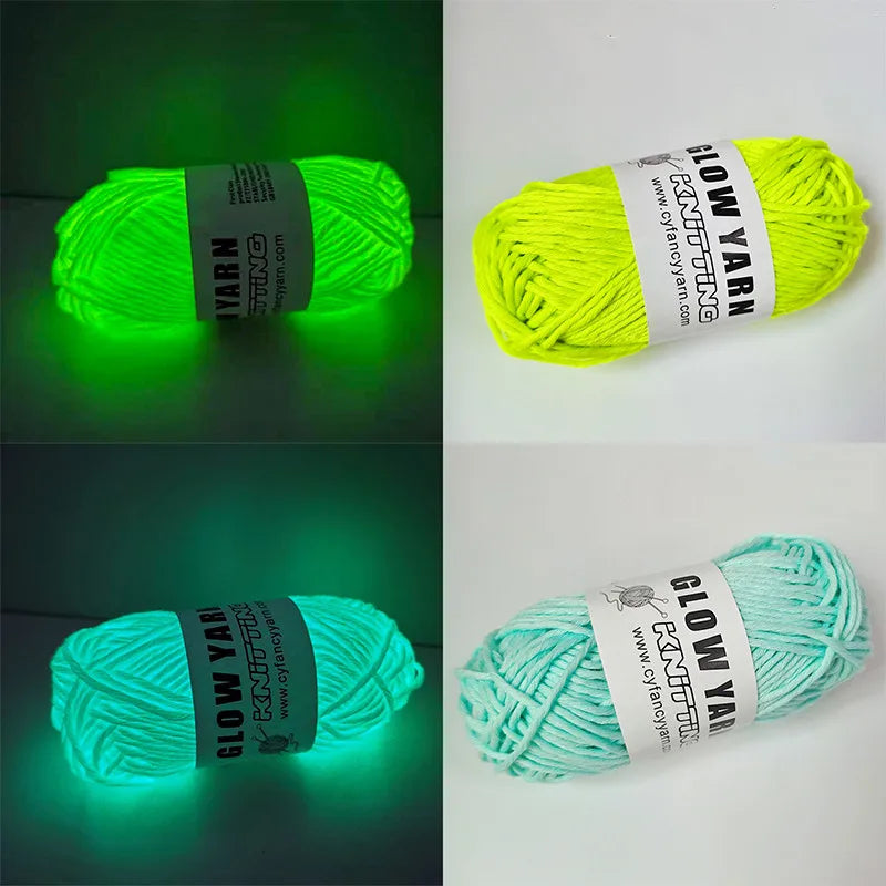 Glow In The Dark Polyester Chunky Yarn For Knitting - Smarsty