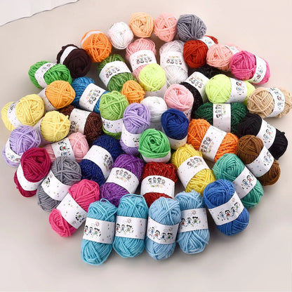 Colorful 12 Color Set Acrylic Yarn for Kids Knitting - Smarsty