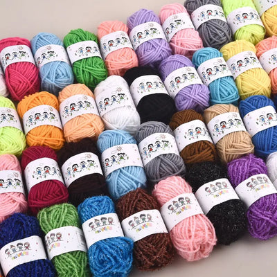 Colorful 12 Color Set Acrylic Yarn for Kids Knitting - Smarsty