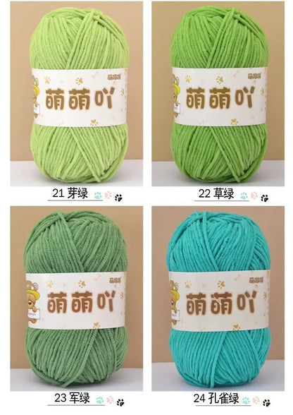 Matte Chenille Yarn for Handmade Crochet Projects - Smarsty