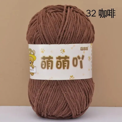 Matte Chenille Yarn for Handmade Crochet Projects - Smarsty