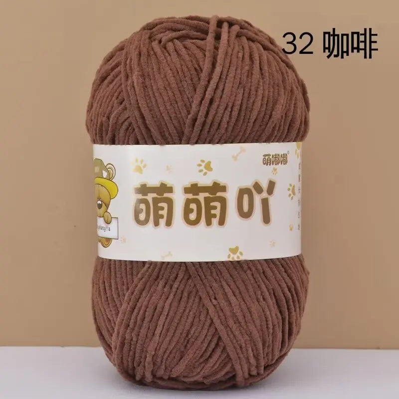 Matte Chenille Yarn for Handmade Crochet Projects - Smarsty