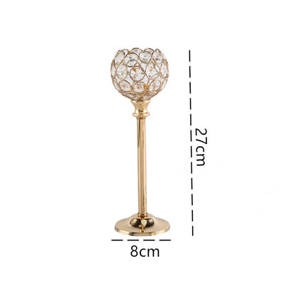 Golden Crystal Tealight Candle Holder for Home Decoration - Smarsty