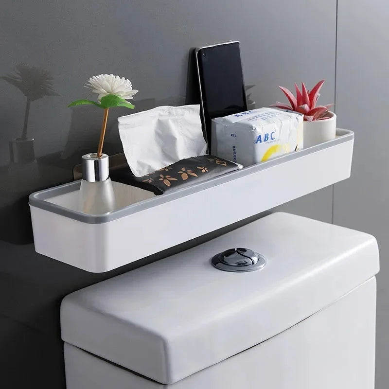 Wall Mounted Bathroom Storage Cabinet Organizer White Shelving Solution - Smarsty
