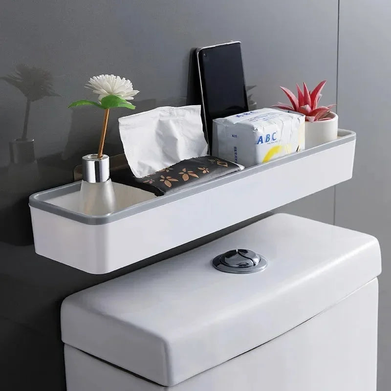 Wall Mounted Bathroom Storage Cabinet Organizer White Shelving Solution - Smarsty