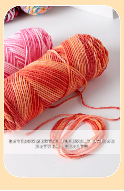 Colorful Dyed Milk Cotton Yarn for Handmade Projects - Smarsty