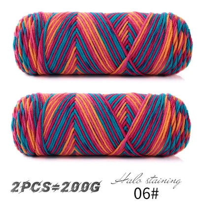 Colorful Dyed Milk Cotton Yarn for Handmade Projects - Smarsty