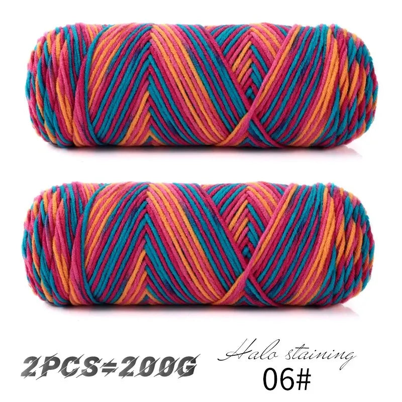 Colorful Dyed Milk Cotton Yarn for Handmade Projects - Smarsty