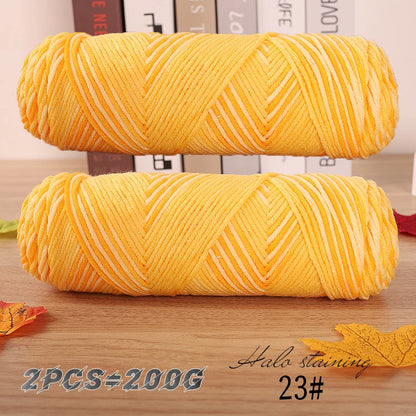 Colorful Dyed Milk Cotton Yarn for Handmade Projects - Smarsty