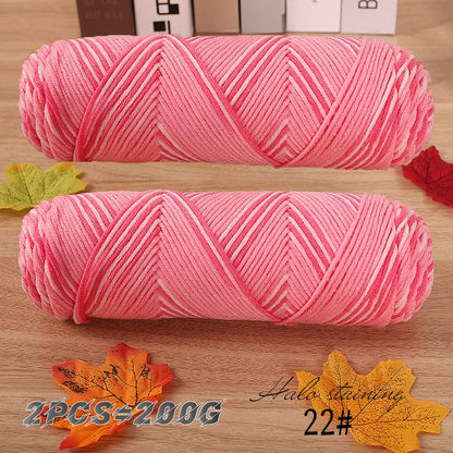 Colorful Dyed Milk Cotton Yarn for Handmade Projects - Smarsty