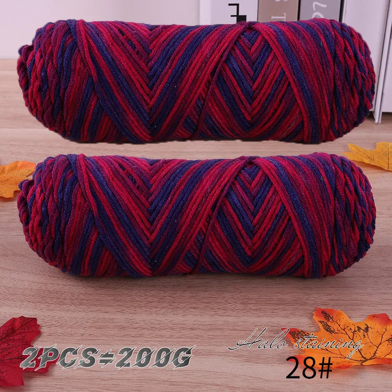 Colorful Dyed Milk Cotton Yarn for Handmade Projects - Smarsty