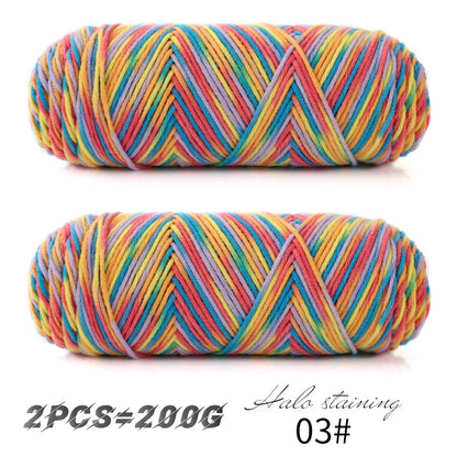 Colorful Dyed Milk Cotton Yarn for Handmade Projects - Smarsty