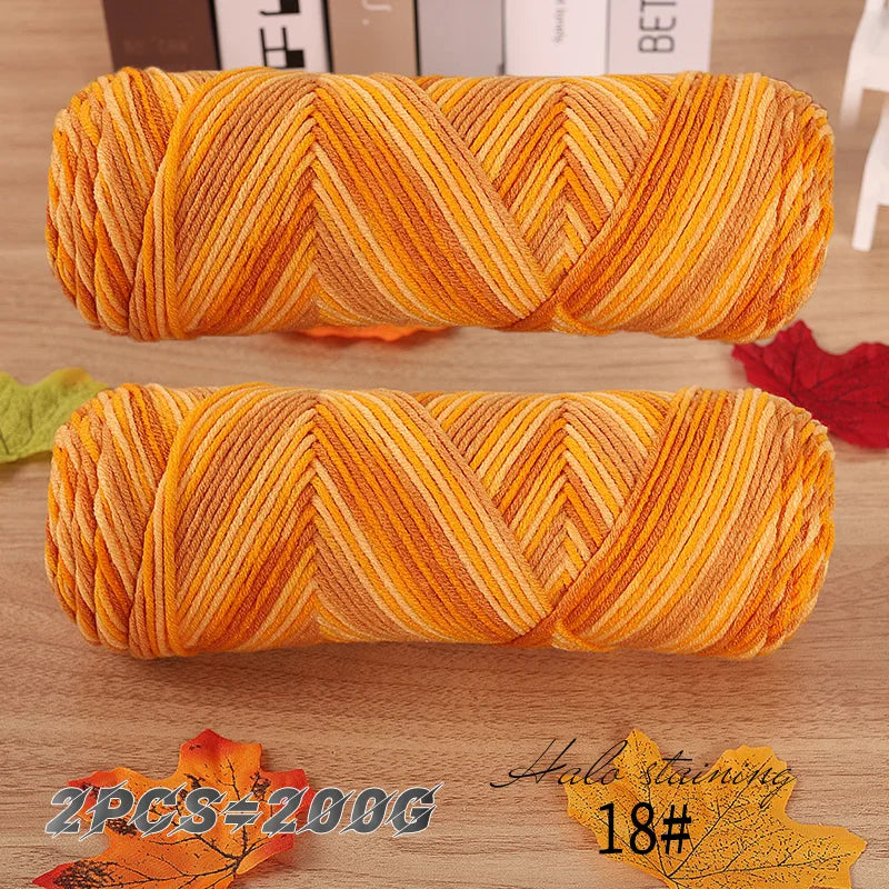 Colorful Dyed Milk Cotton Yarn for Handmade Projects - Smarsty
