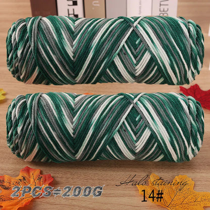 Colorful Dyed Milk Cotton Yarn for Handmade Projects - Smarsty