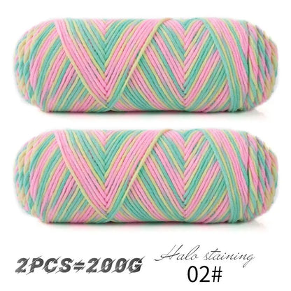 Colorful Dyed Milk Cotton Yarn for Handmade Projects - Smarsty