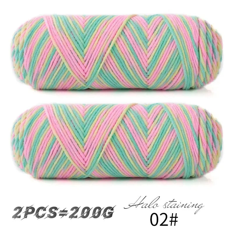 Colorful Dyed Milk Cotton Yarn for Handmade Projects - Smarsty