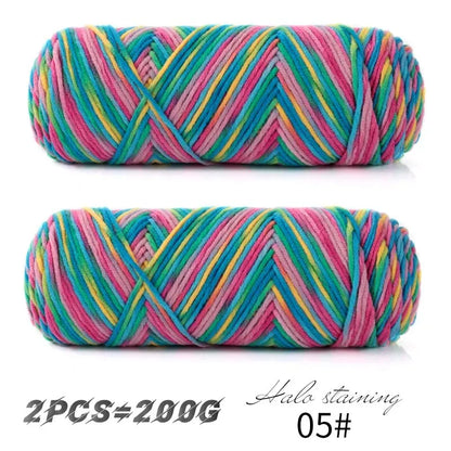 Colorful Dyed Milk Cotton Yarn for Handmade Projects - Smarsty