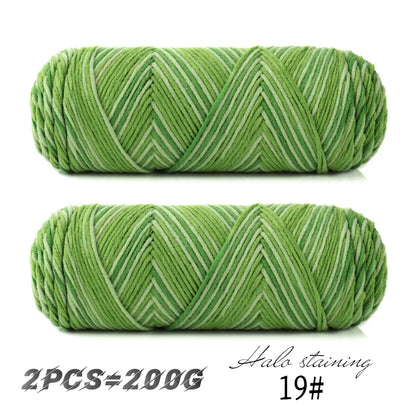 Colorful Dyed Milk Cotton Yarn for Handmade Projects - Smarsty